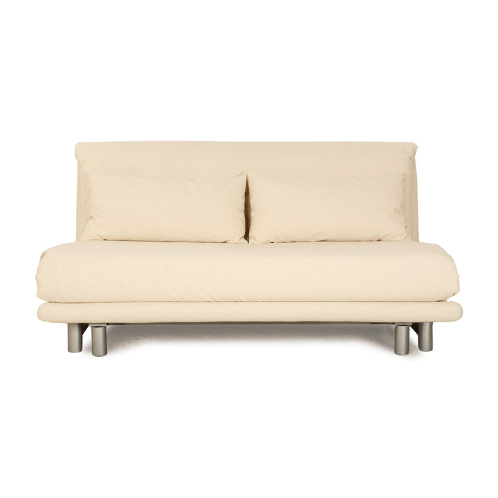 Ligne roset Canapé convertible 3 places en tissu Multy crème à fonction manuelle