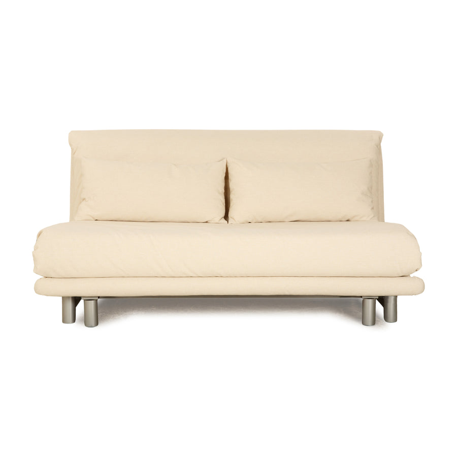 Ligne roset Canapé convertible 3 places en tissu Multy crème à fonction manuelle