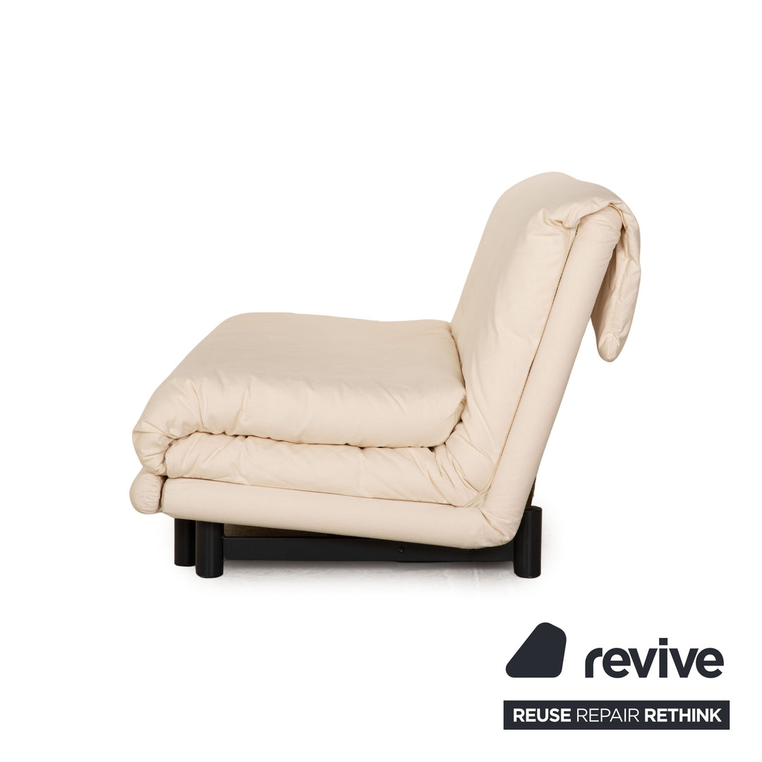 Ligne roset Canapé 3 places en tissu Multy crème fonction manuelle canapé convertible