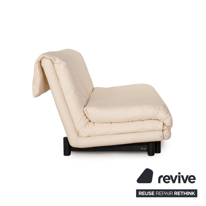 Ligne roset Canapé 3 places en tissu Multy crème fonction manuelle canapé convertible