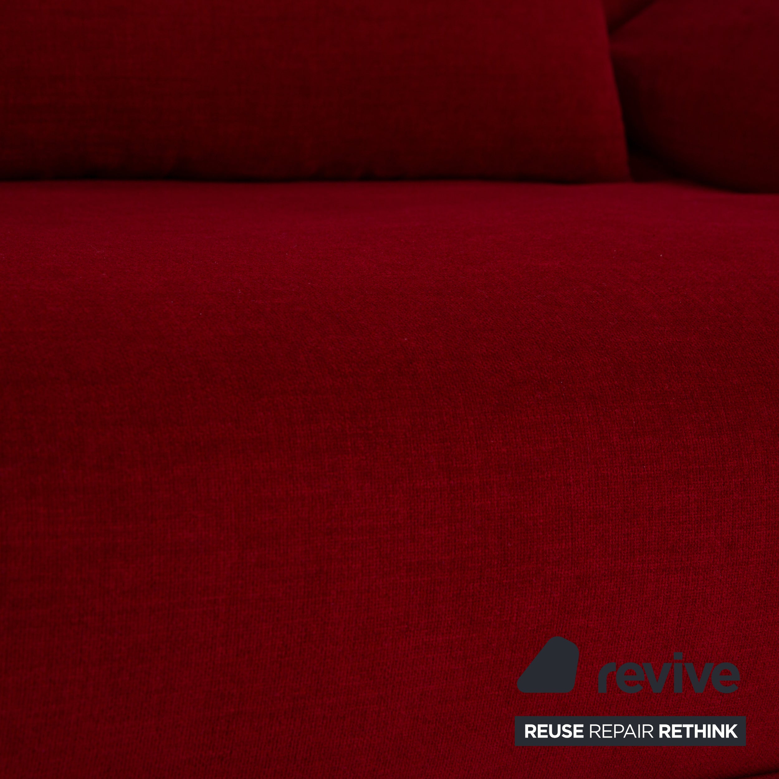 Ligne Roset Multy Fabric Three-Seater Red Dark Red Sleeping Function incl. Armrests Reupholstered