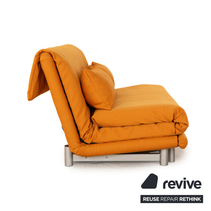 ligne roset Multy Stoff Dreisitzer Gelb Gold manuelle Funktion Schlafsofa Couch Neubezug