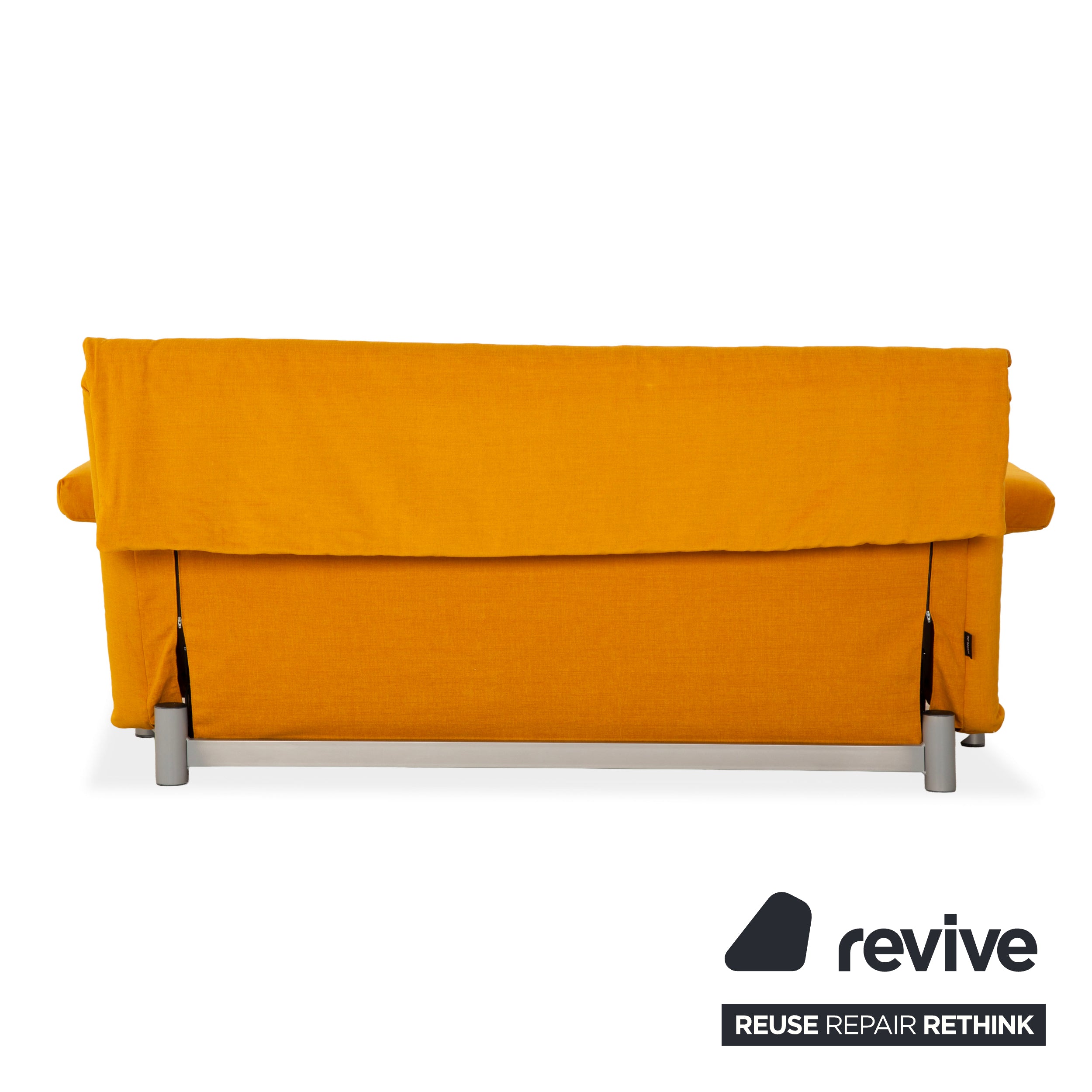 Ligne Roset Multy Stoff Dreisitzer Gelb Gold Sofa Couch Schlafsofa Neubezug inkl. Armlehnen