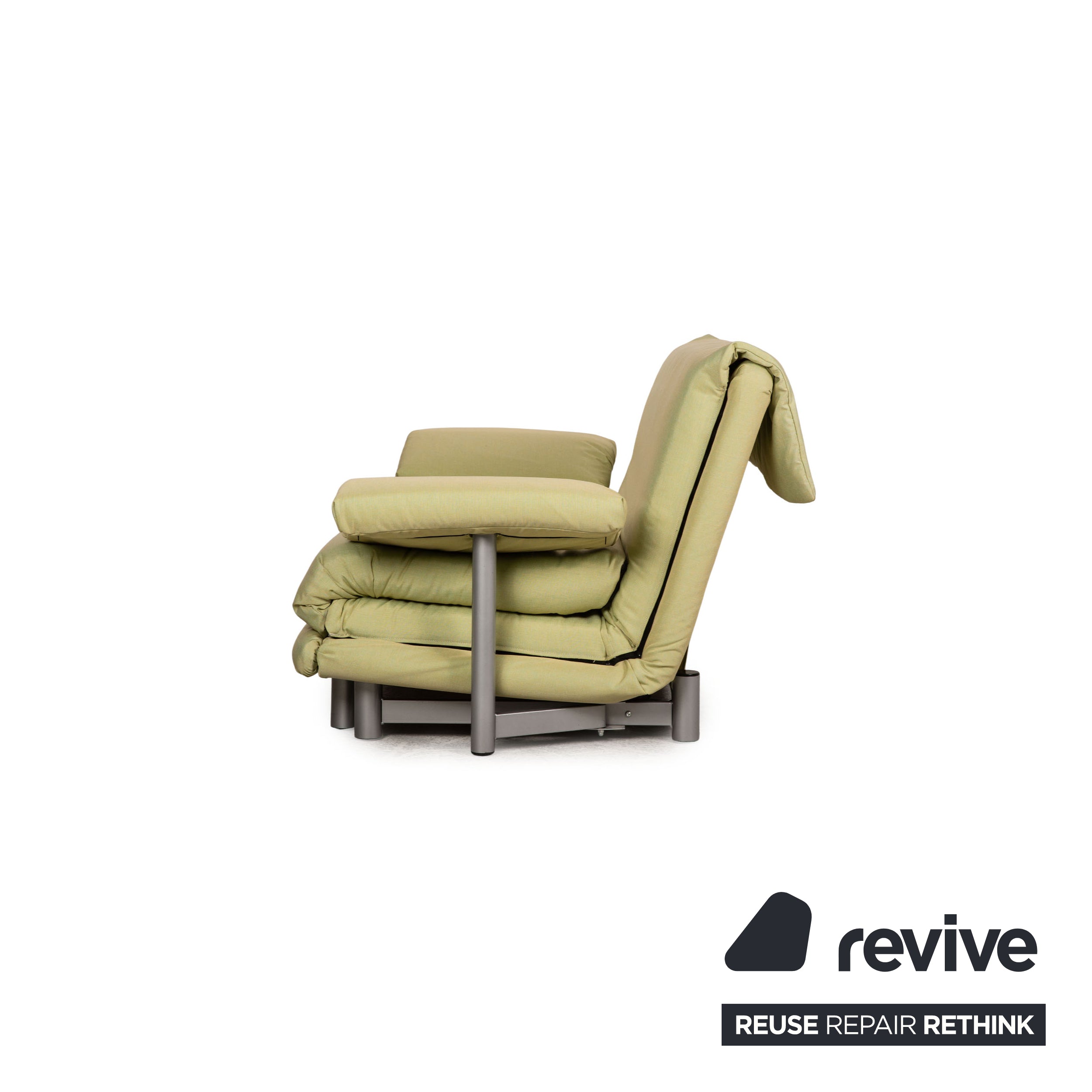 Ligne Roset Multy Fabric 3 Seater Yellow Green Sofa Couch Sofa Bed Reupholstered