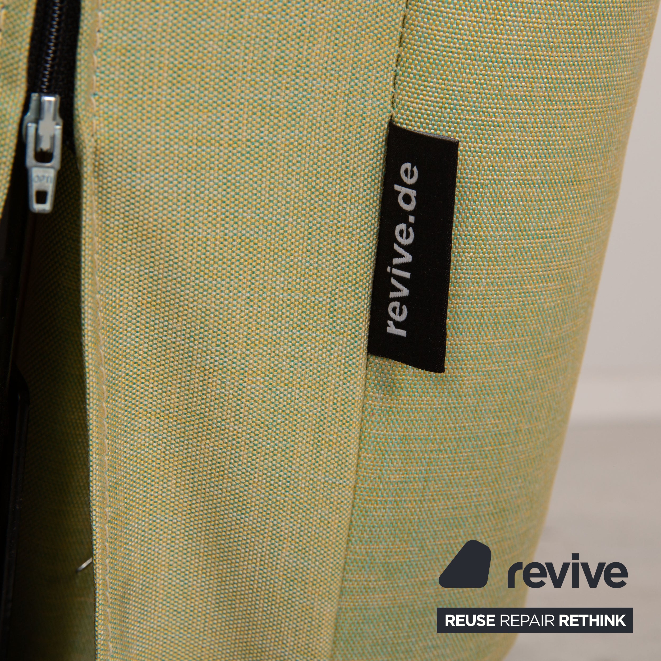 Ligne roset Canapé 3 places en tissu Multy jaune vert, housse neuve