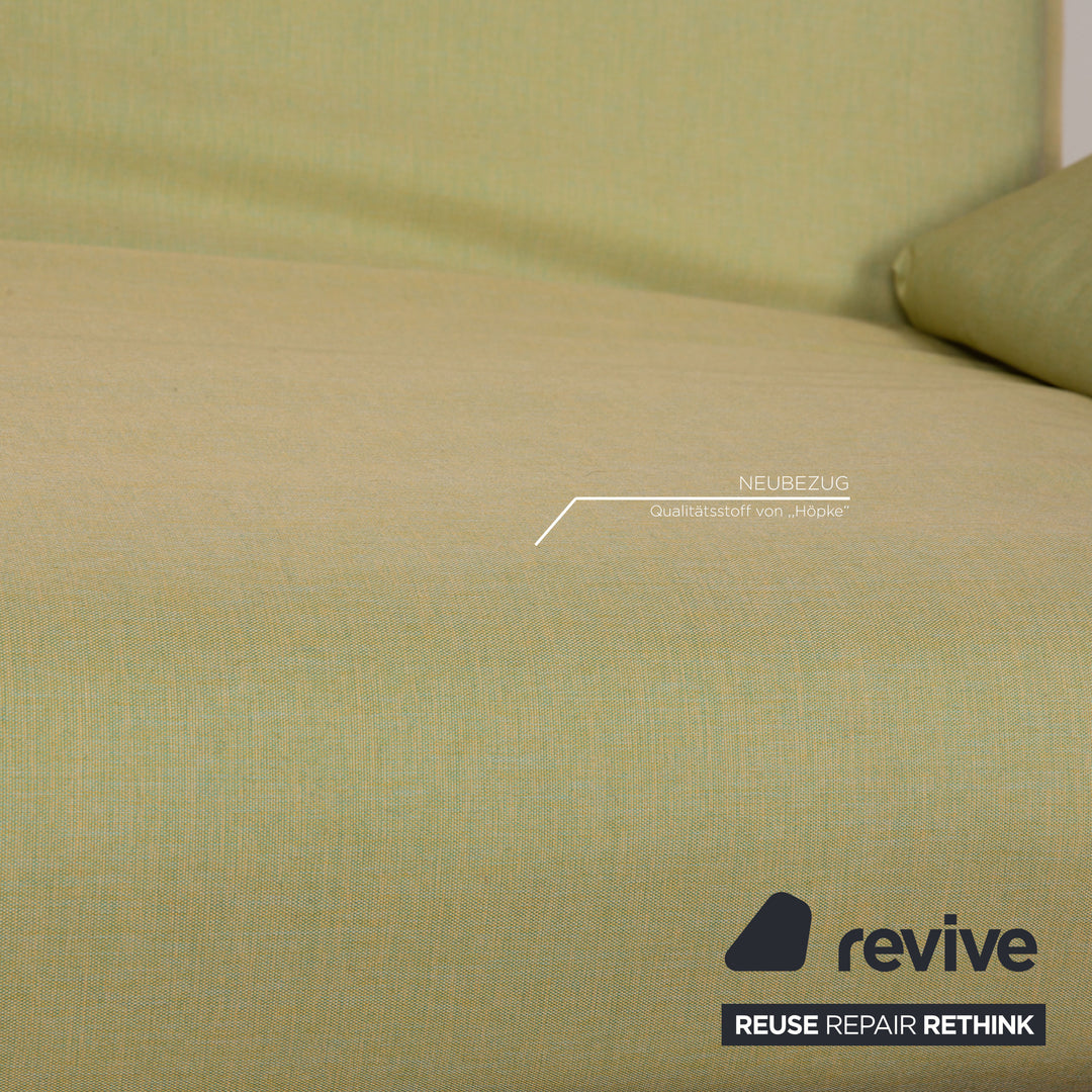 ligne roset Multy Stoff Dreisitzer Gelb Grün Sofa Couch Schlafsofa Neubezug inkl. Armlehnen