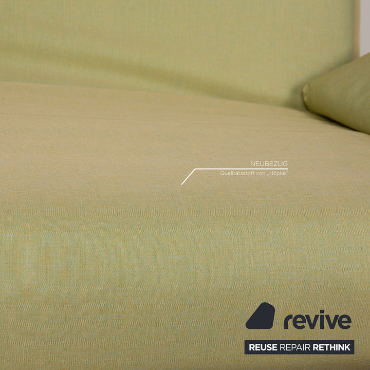 ligne roset Multy Stoff Dreisitzer Gelb Grün Sofa Couch Schlafsofa Neubezug inkl. Armlehnen