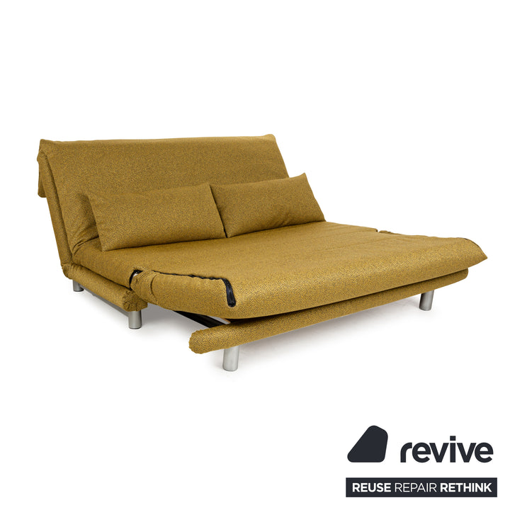 ligne roset Multy Stoff Dreisitzer Gelb manuelle Funktion Schlaffunktion Neubezug