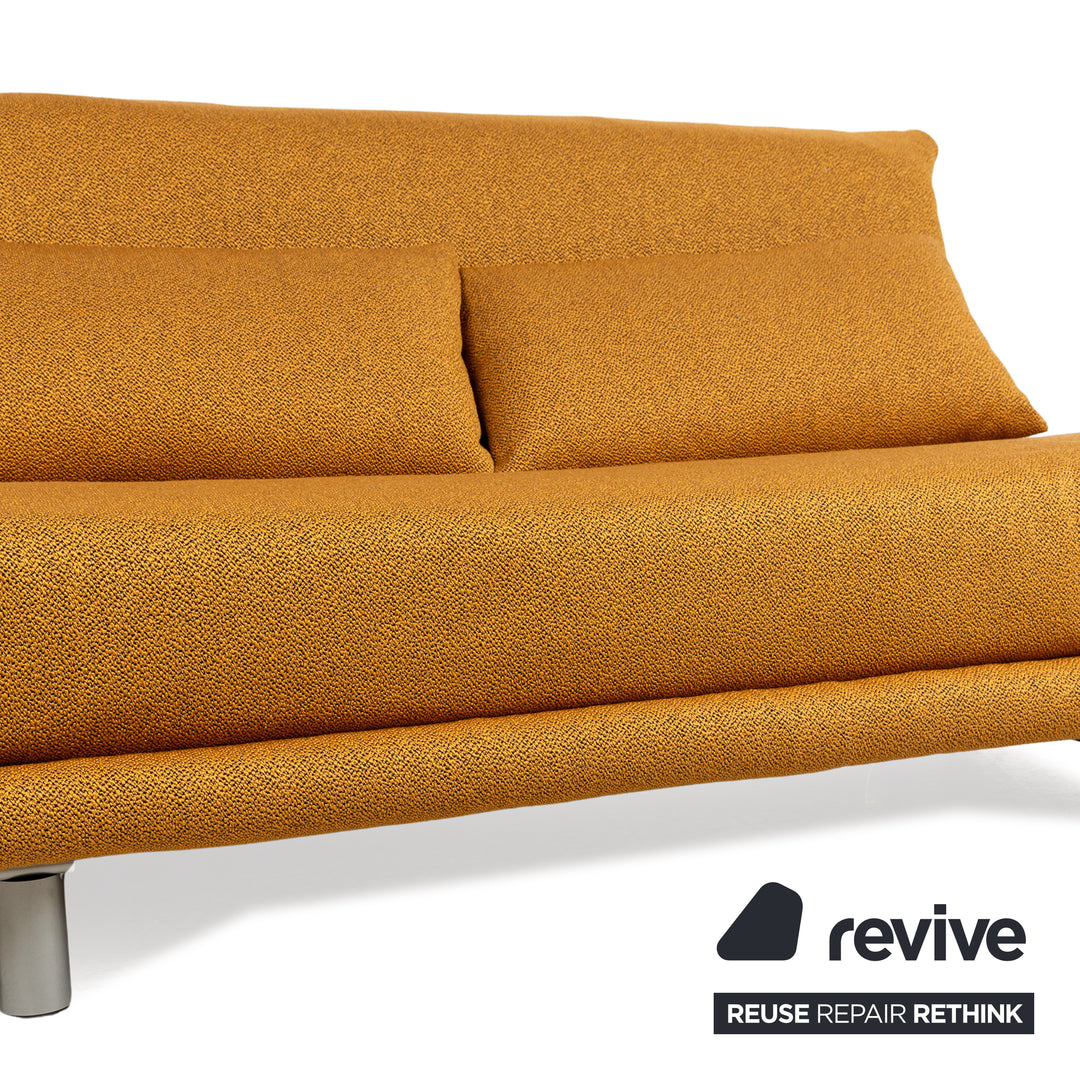 ligne roset Multy Stoff Dreisitzer Gelb manuelle Funktion Schlaffunktion Neubezug