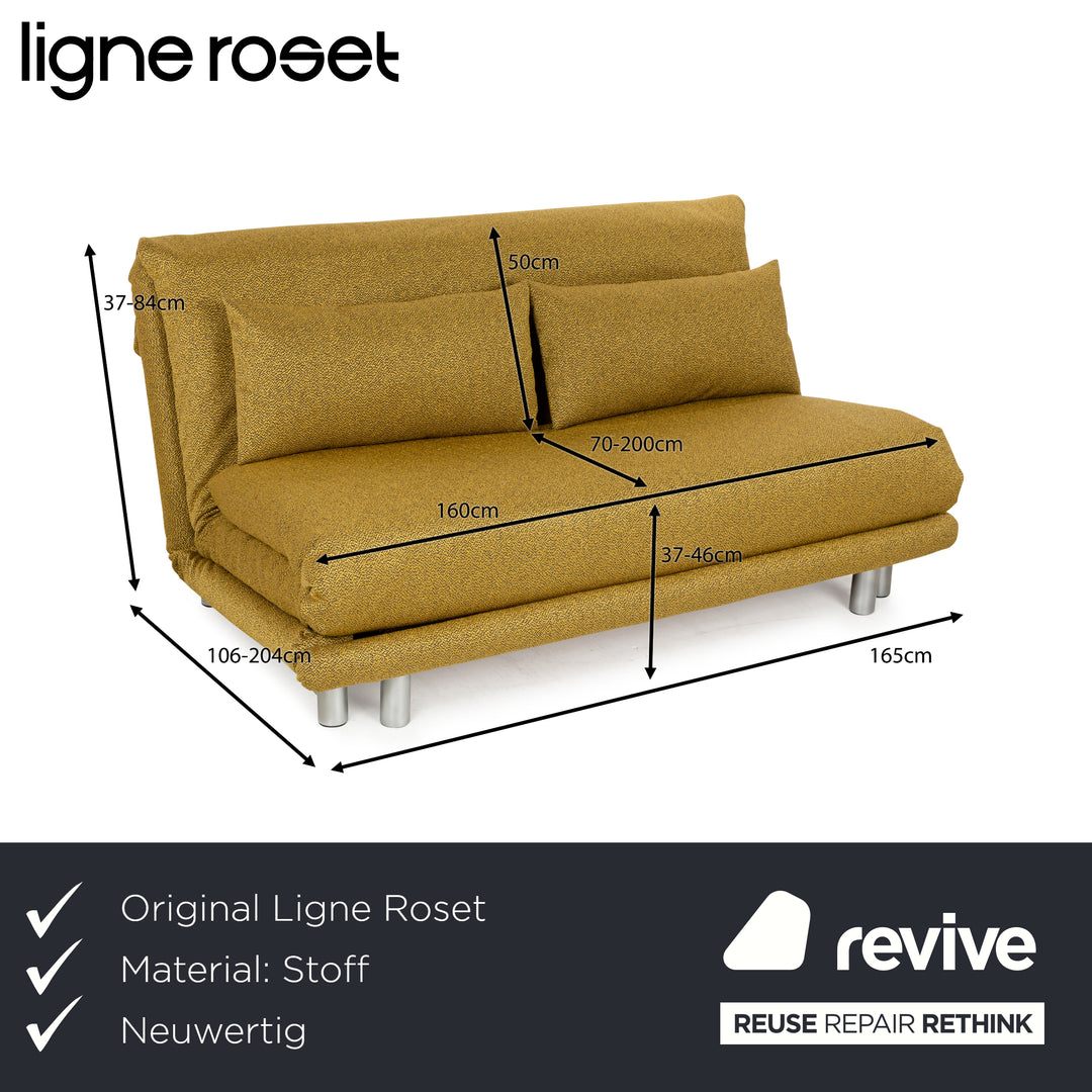 ligne roset Multy Stoff Dreisitzer Gelb manuelle Funktion Schlaffunktion Neubezug