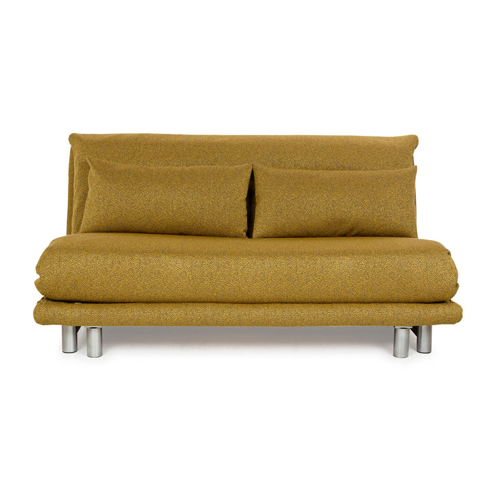 ligne roset tissu Multy trois places jaune fonction manuelle fonction sommeil housse neuve