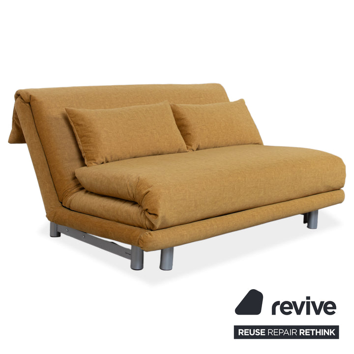 Ligne Roset Multy Stoff Dreisitzer Gelb manuelle Funktion Schlafsofa Neubezug