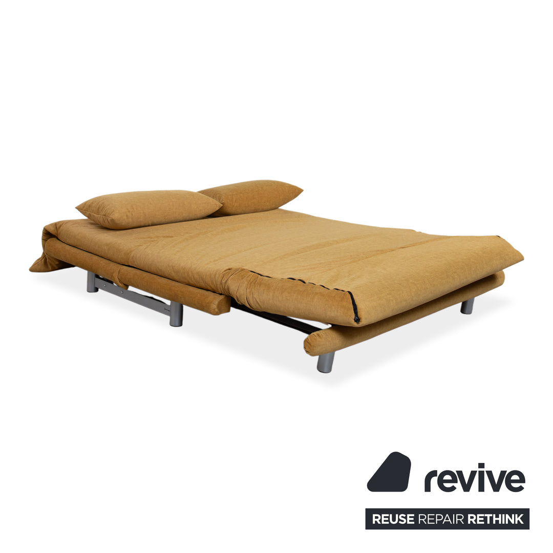 Ligne Roset Multy Stoff Dreisitzer Gelb manuelle Funktion Schlafsofa Neubezug