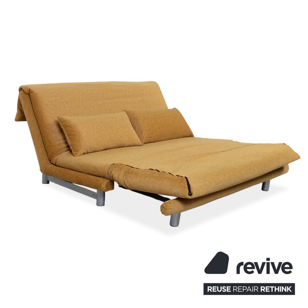 Ligne Roset Multy Stoff Dreisitzer Gelb manuelle Funktion Schlafsofa Neubezug
