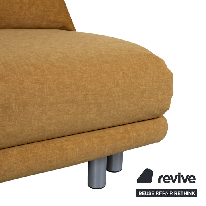 Ligne Roset Multy Stoff Dreisitzer Gelb manuelle Funktion Schlafsofa Neubezug