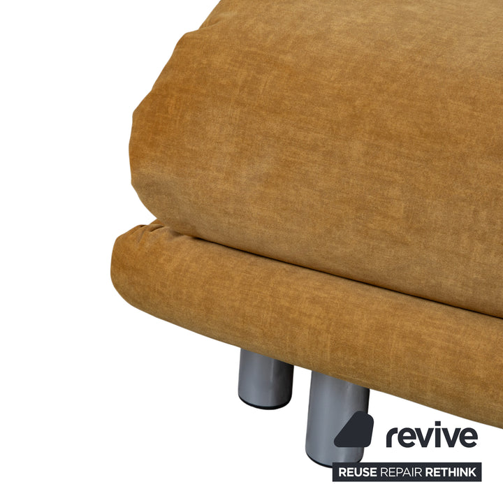 Ligne Roset Multy Stoff Dreisitzer Gelb manuelle Funktion Schlafsofa Neubezug