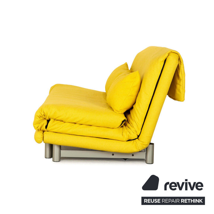 Ligne roset tissu multy trois places jaune fonction manuelle canapé lit housse de canapé neuve