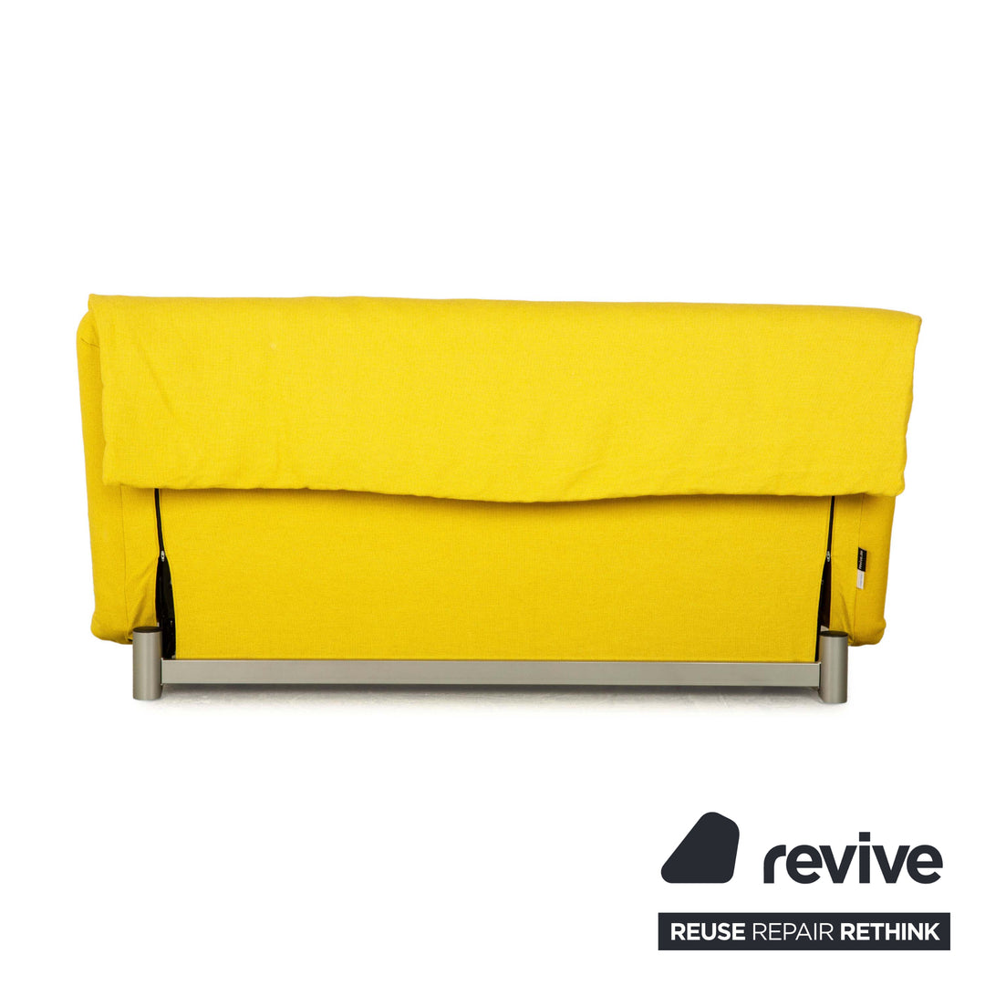 Ligne roset tissu multy trois places jaune fonction manuelle canapé lit housse de canapé neuve