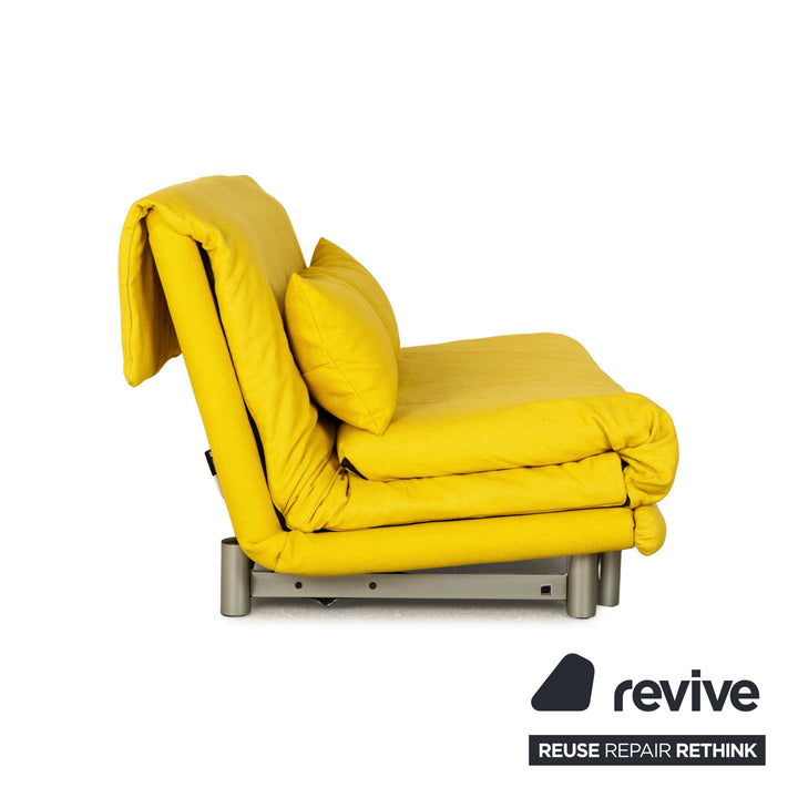 Ligne roset tissu multy trois places jaune fonction manuelle canapé lit housse de canapé neuve