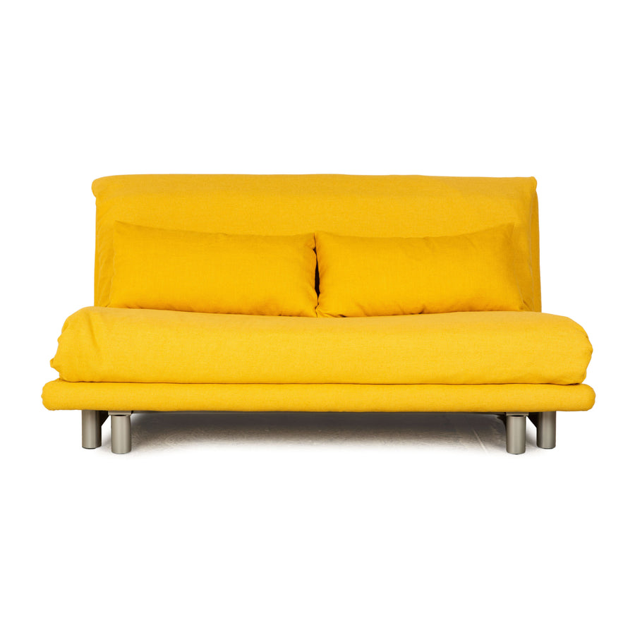 ligne roset multy fabric three-seater yellow manual function sofa bed couch new cover