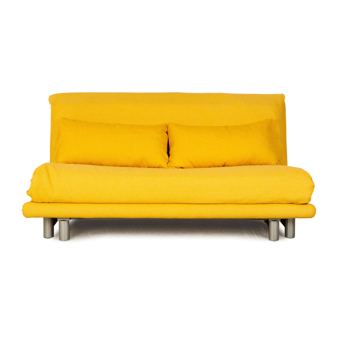 ligne roset multy Stoff Dreisitzer Gelb manuelle Funktion Schlafsofa Sofa Couch Neubezug