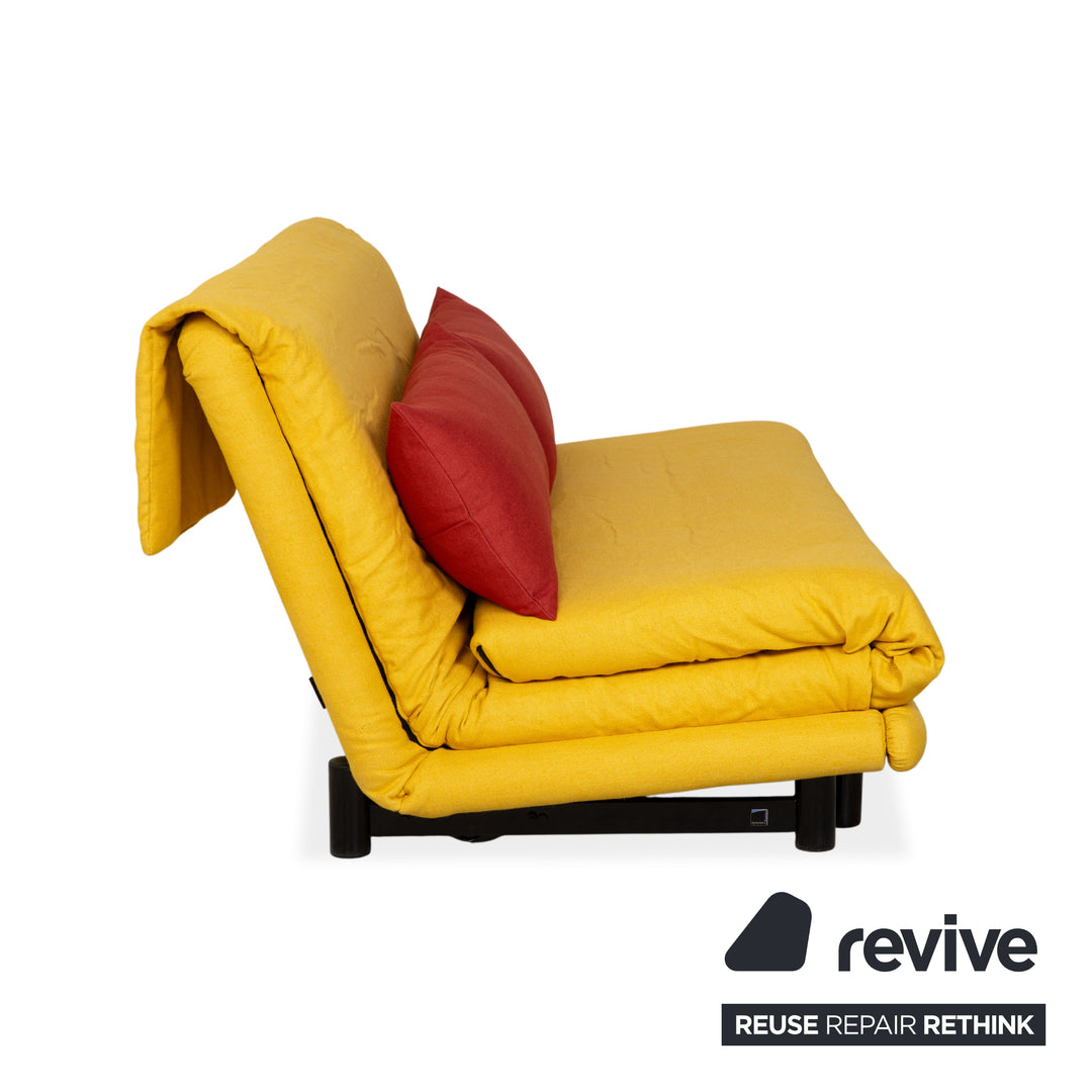 ligne roset Multy Fabric Three-seater Yellow Orange Manual Function Sofa Couch Reupholstered