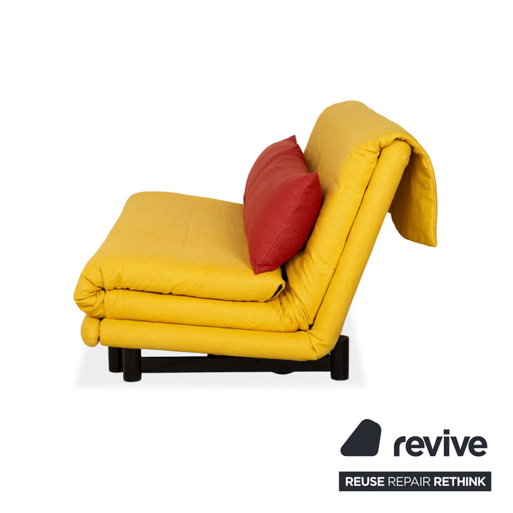 ligne roset Multy Fabric Three-seater Yellow Orange Manual Function Sofa Couch Reupholstered