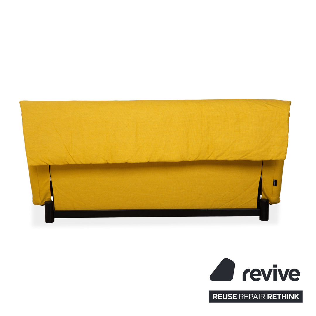 ligne roset Multy Fabric Three-seater Yellow Orange Manual Function Sofa Couch Reupholstered