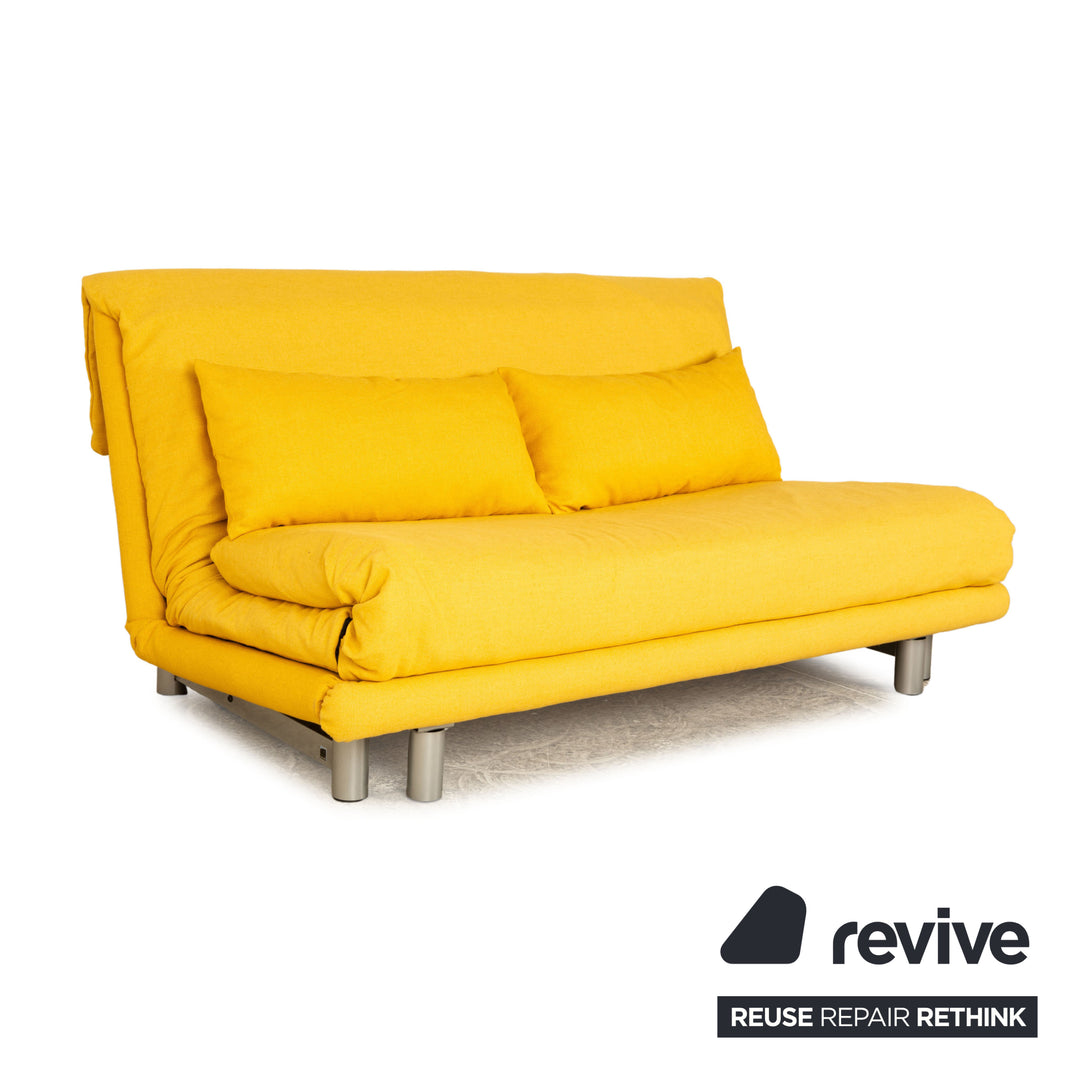 Canapé 3 places en tissu Ligne Roset Multy Jaune Fonction couchage