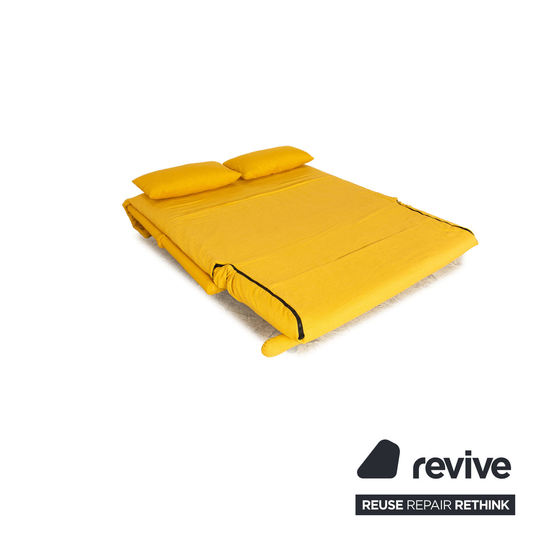 Ligne Roset Multy Fabric Three-Seater Yellow Sleeping Function