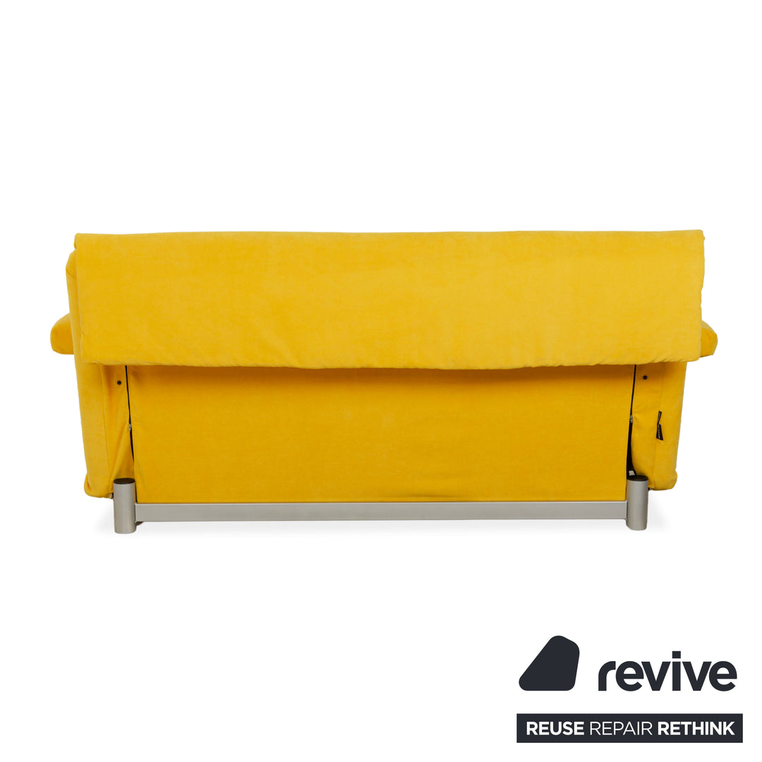 Ligne Roset Multy Stoff Dreisitzer Gelb Schlaffunktion Neubezug