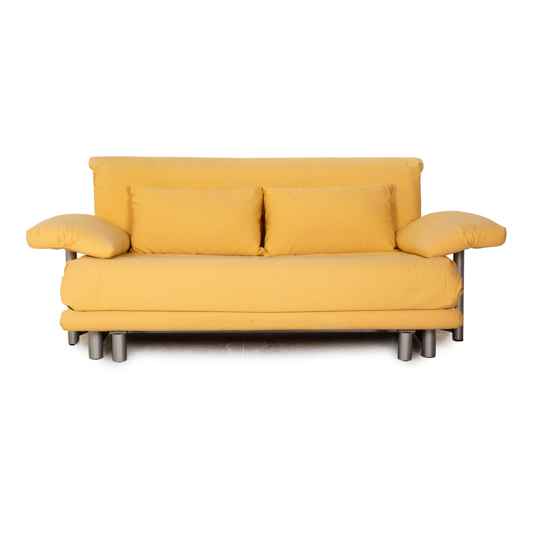 Ligne roset Canapé 3 places en tissu Multy jaune avec accoudoirs