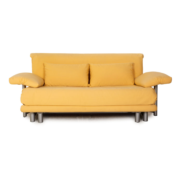 Ligne roset Canapé 3 places en tissu Multy jaune avec accoudoirs