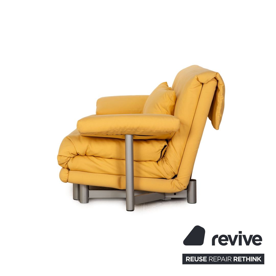 Ligne roset Canapé 3 places en tissu Multy jaune avec accoudoirs