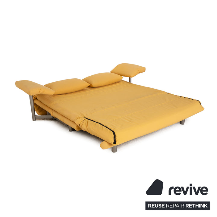 Ligne roset Canapé 3 places en tissu Multy jaune avec accoudoirs