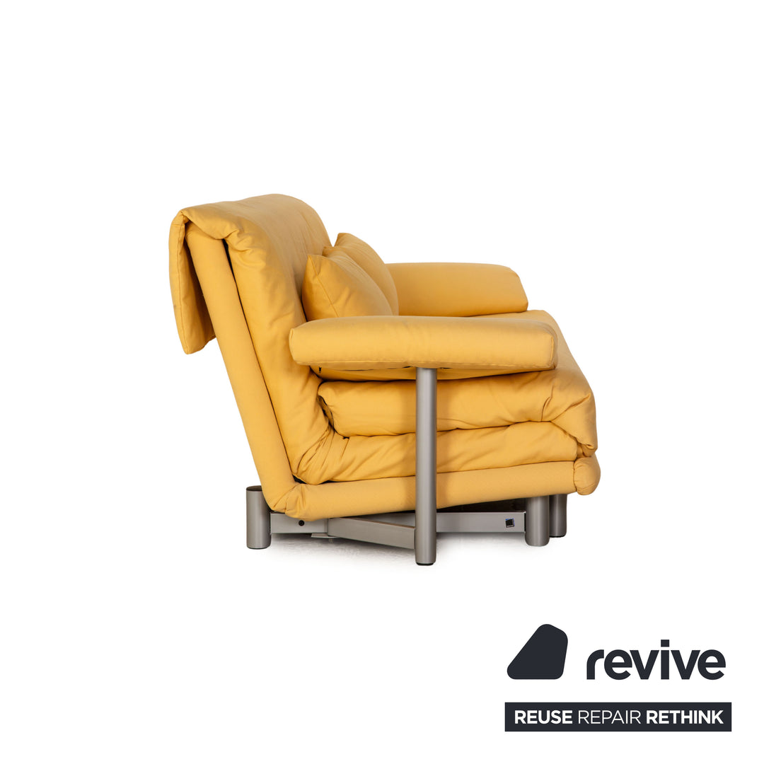 Ligne roset Canapé 3 places en tissu Multy jaune avec accoudoirs