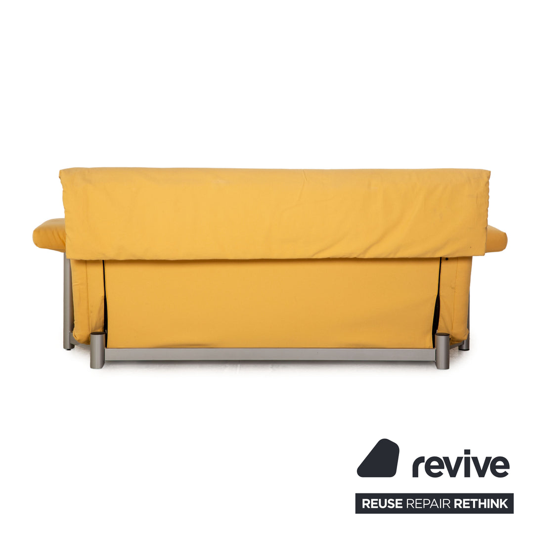 Ligne roset Canapé 3 places en tissu Multy jaune avec accoudoirs