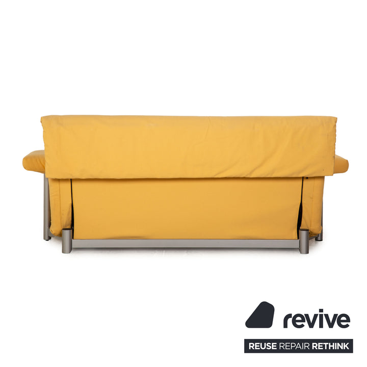 Ligne roset Canapé 3 places en tissu Multy jaune avec accoudoirs
