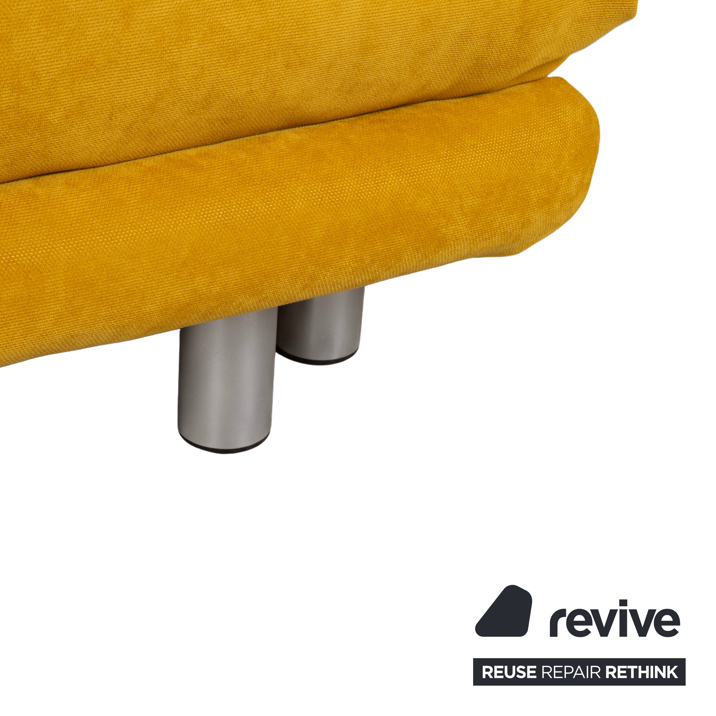 Ligne Roset Multy Fabric Three-Seater Yellow Sofa Couch Manual Sleeping Function New Cover BINGO 5709