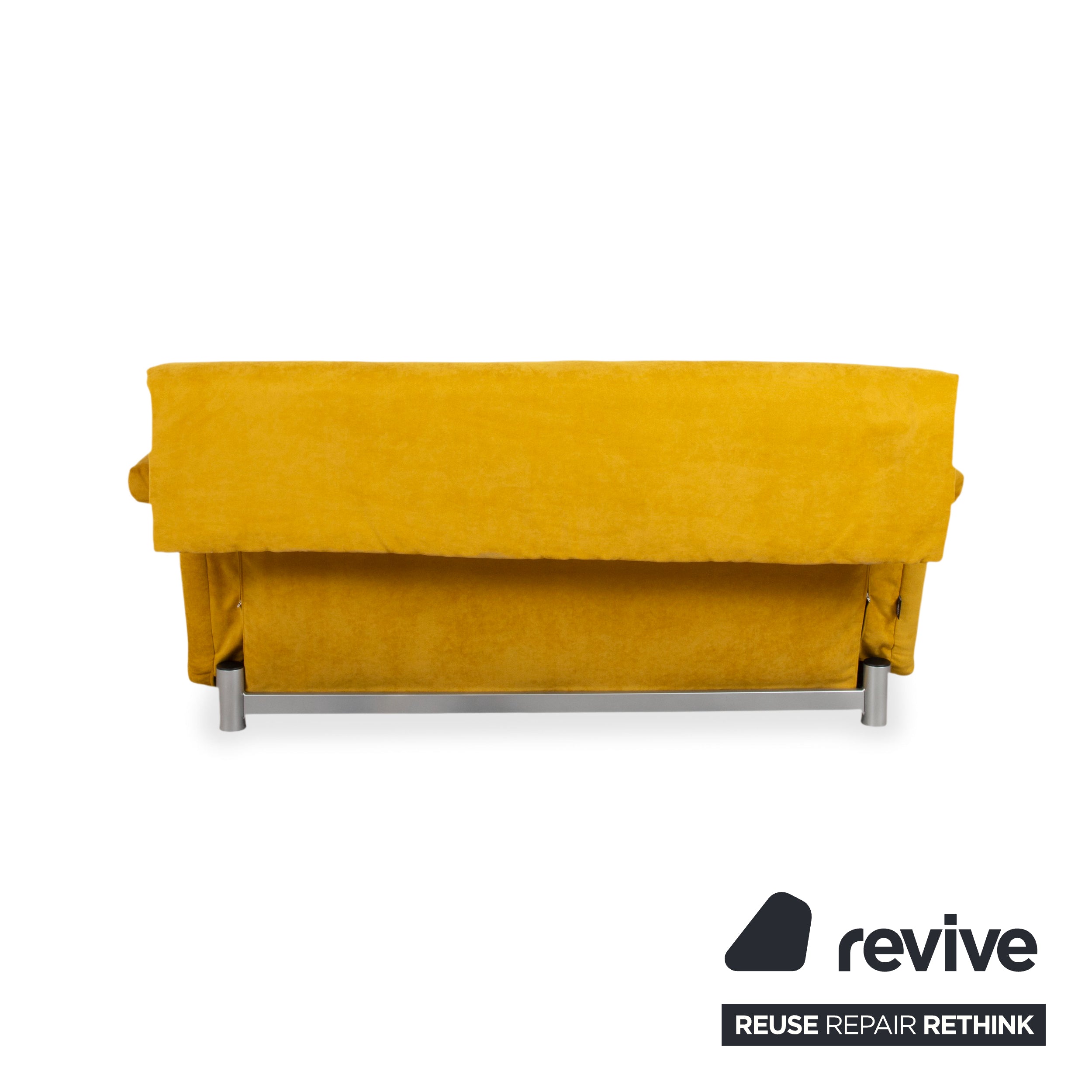 Ligne Roset Multy Fabric Three-Seater Yellow Sofa Couch Manual Sleeping Function New Cover BINGO 5709
