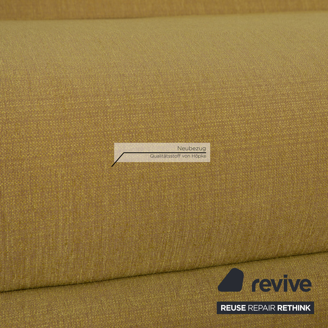 Ligne roset Canapé 3 places en tissu Multy jaune fonction couchage housse neuve