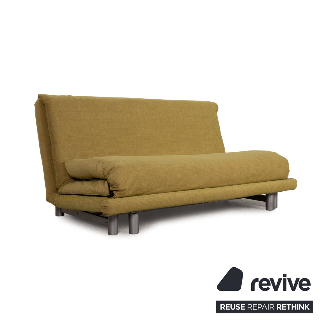 Ligne roset Canapé 3 places en tissu Multy jaune fonction couchage housse neuve