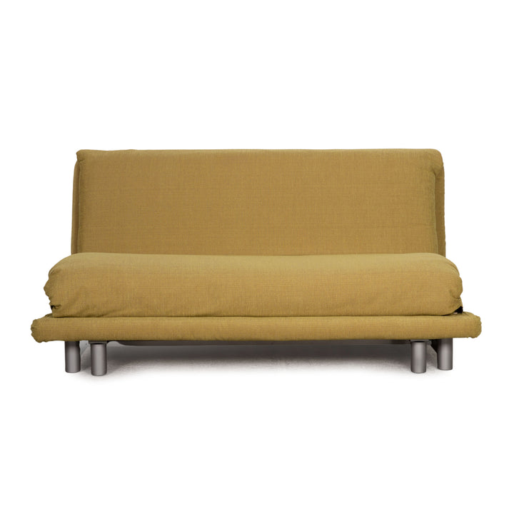 Ligne roset Canapé 3 places en tissu Multy jaune fonction couchage housse neuve