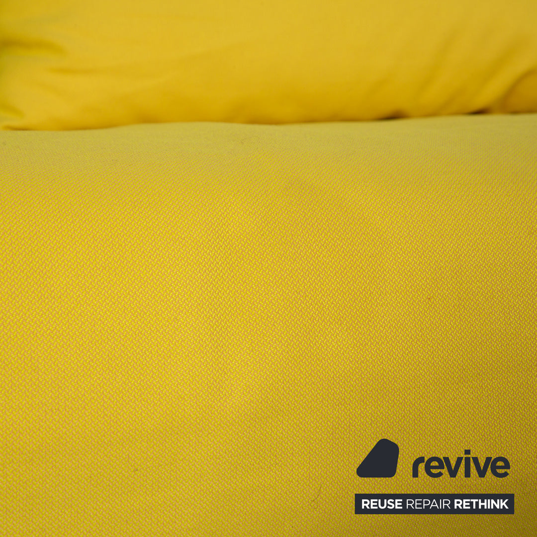 ligne roset Canapé 3 places en tissu Multy jaune