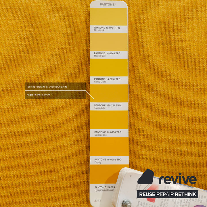 Ligne Roset Multy Fabric Three-Seater Yellow Sofa Couch Sofa Bed Reupholstery