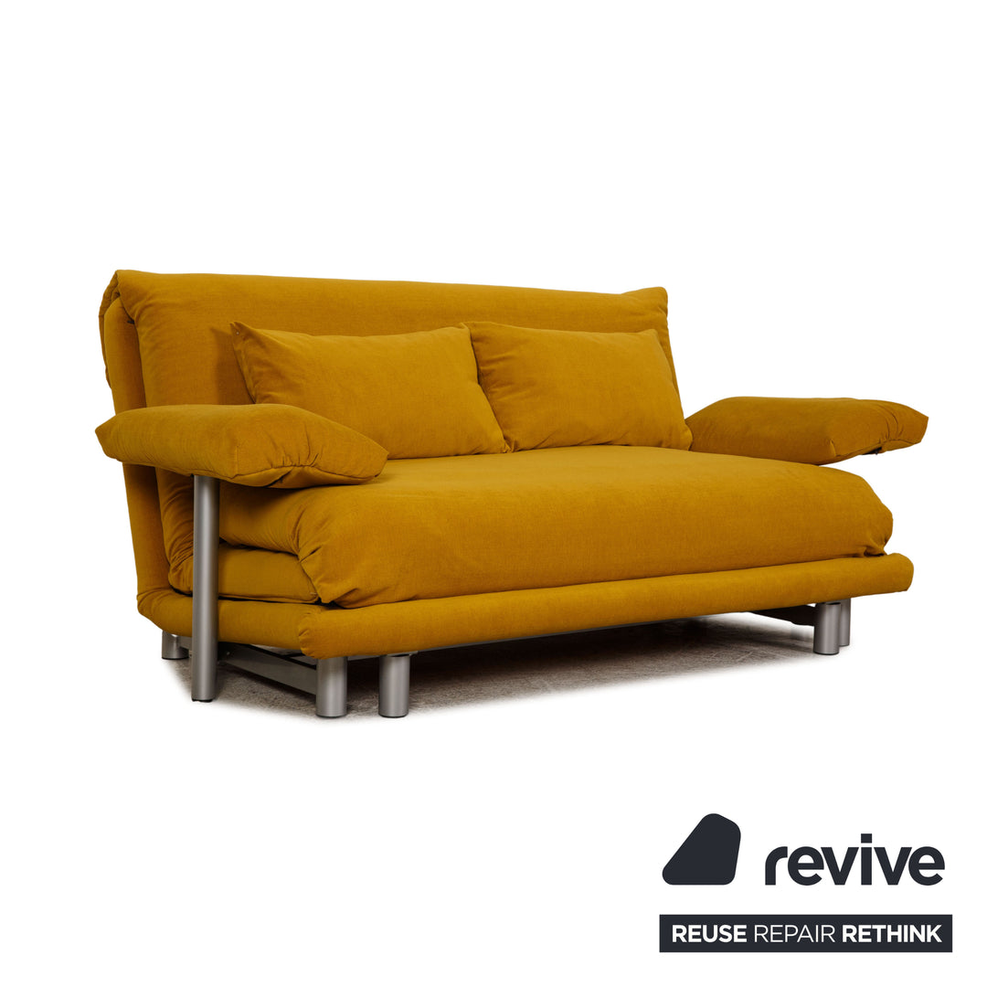 Ligne roset Canapé 3 places en tissu Multy jaune-vert fonction canapé fonction couchage nouvelle housse