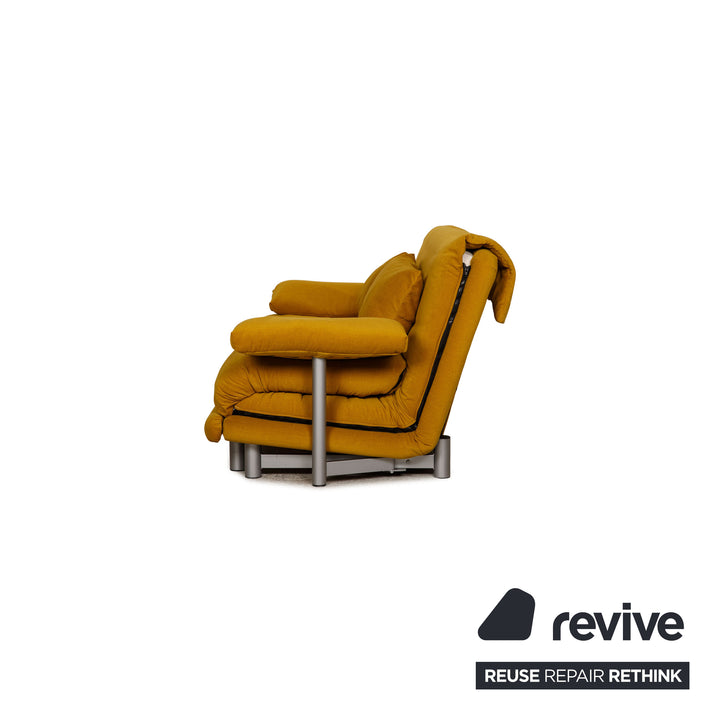 Ligne roset Canapé 3 places en tissu Multy jaune-vert fonction canapé fonction couchage nouvelle housse