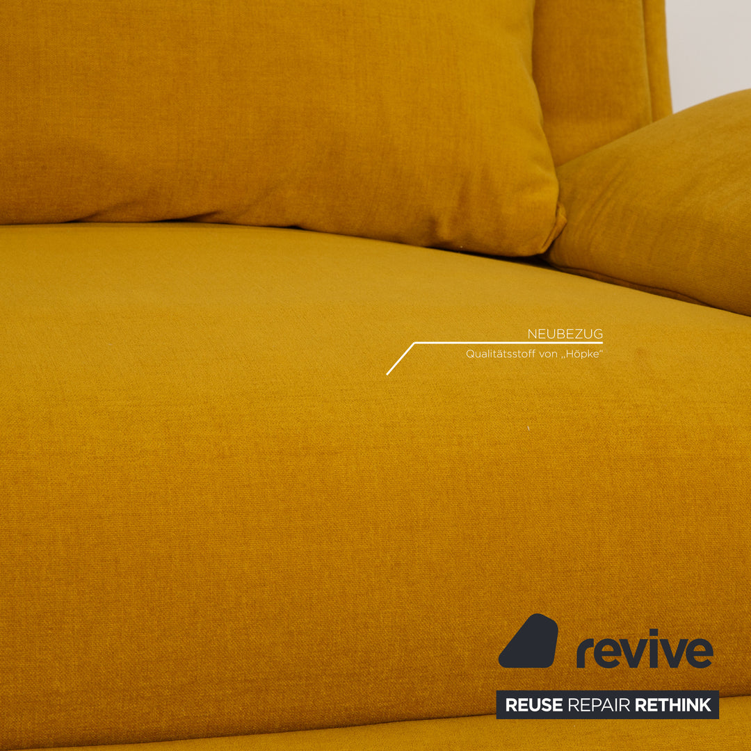 Ligne roset Canapé 3 places en tissu Multy jaune-vert fonction canapé fonction couchage nouvelle housse