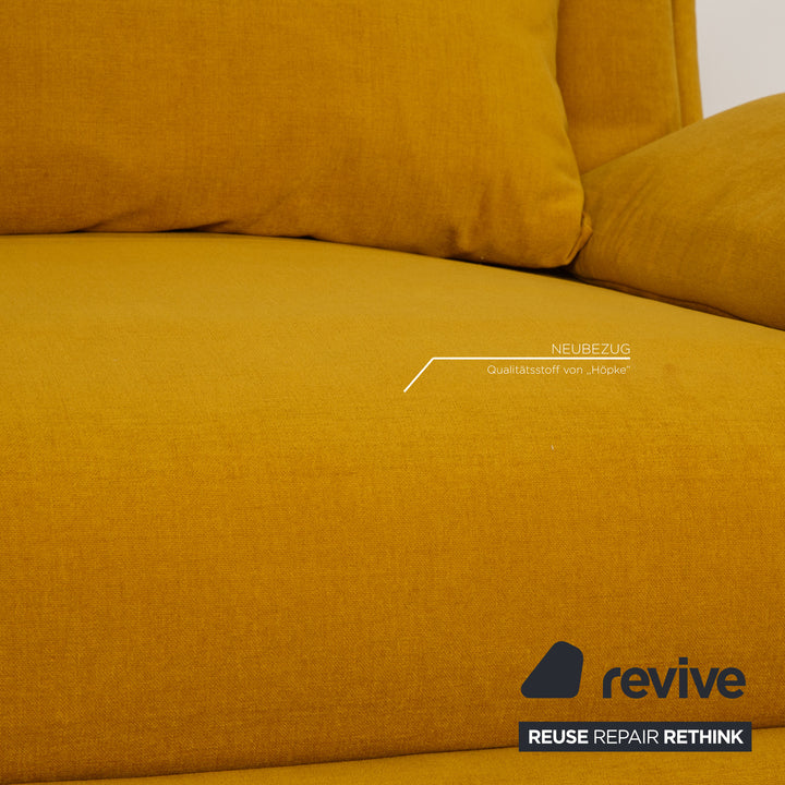 Ligne roset Canapé 3 places en tissu Multy jaune-vert fonction canapé fonction couchage nouvelle housse