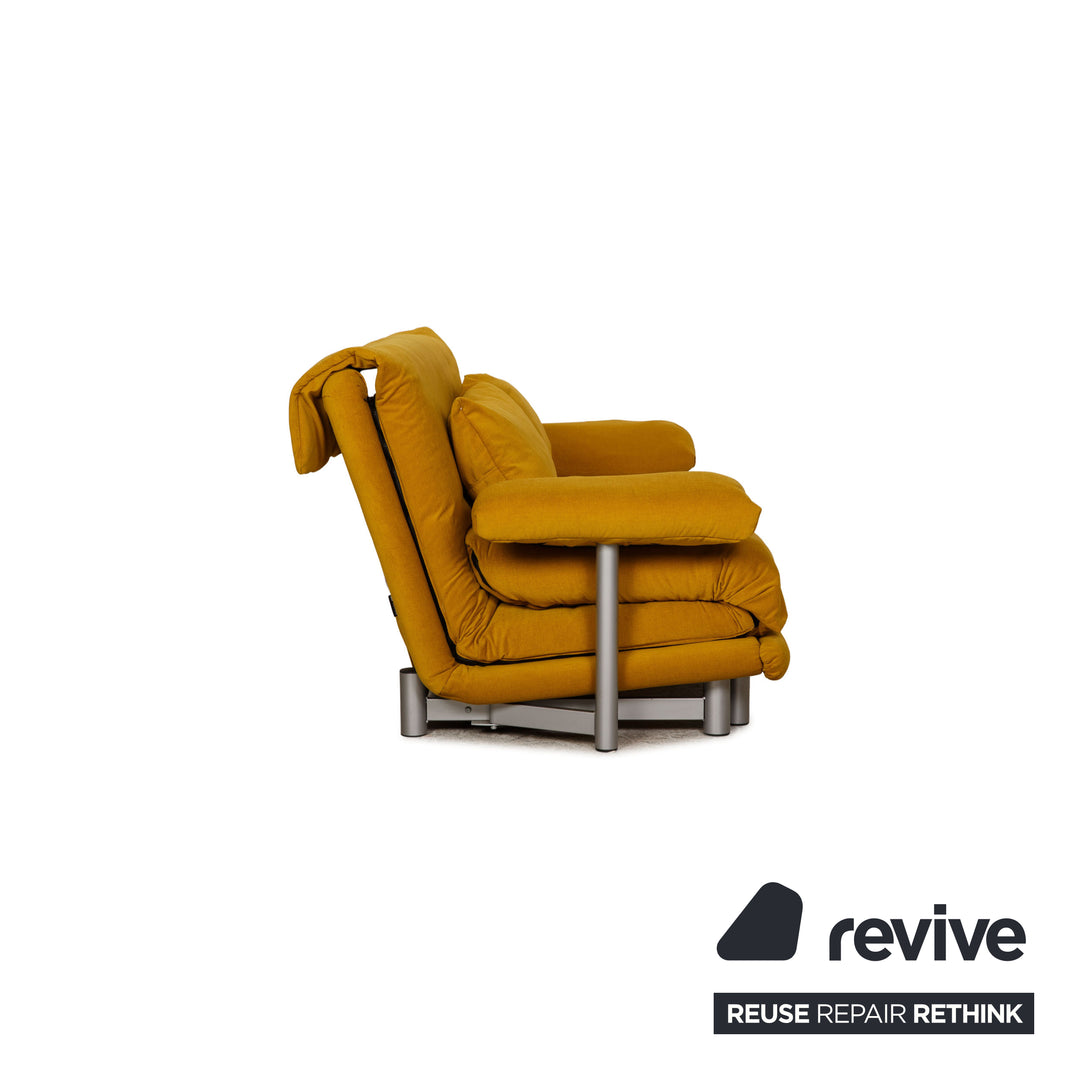 Ligne roset Canapé 3 places en tissu Multy jaune-vert fonction canapé fonction couchage nouvelle housse